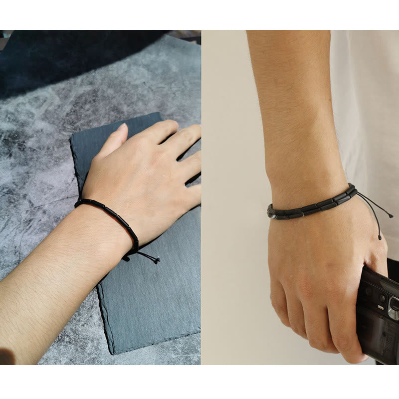 Black Onyx Bead Support Protection Bracelet