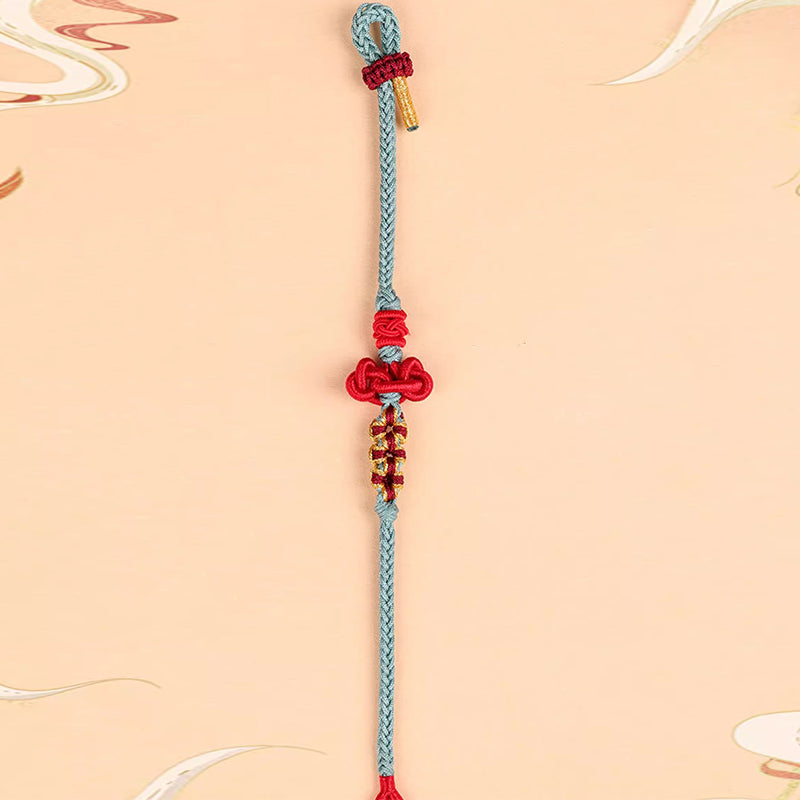 Hand-Braided Wenchang Endless Knot Red String Cord Bracelet