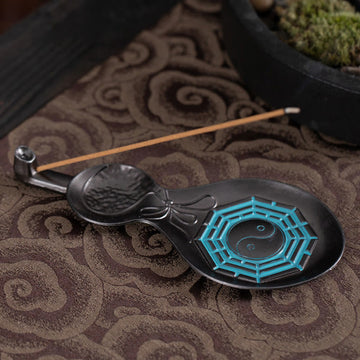 Traditional Copper Wu Lou Gourd Yin Yang Bagua Blessing Incense Burner