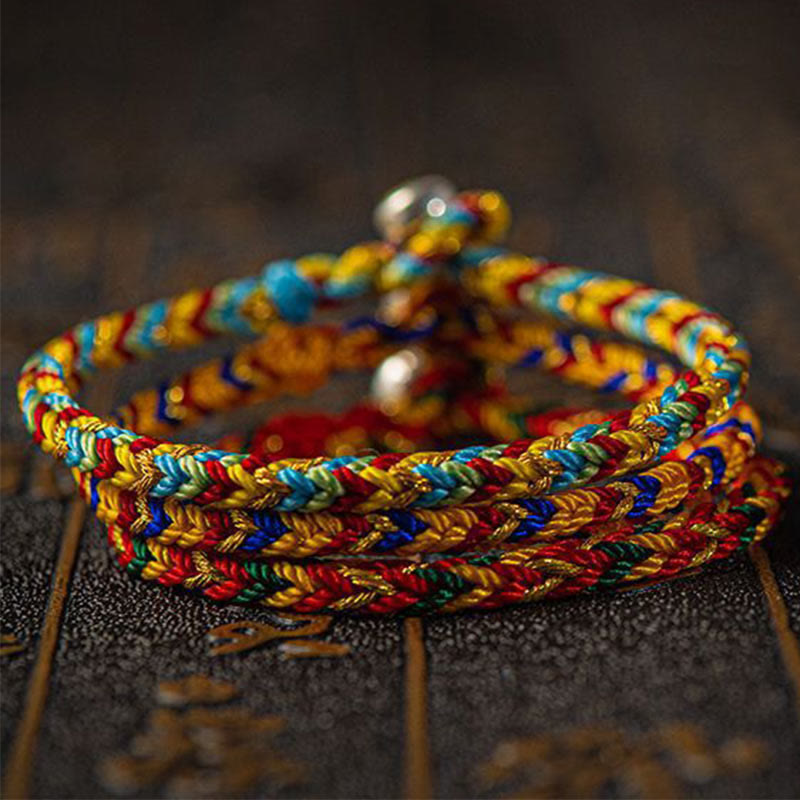 "May you be good fortune and success" Lucky Multicolored Bracelet