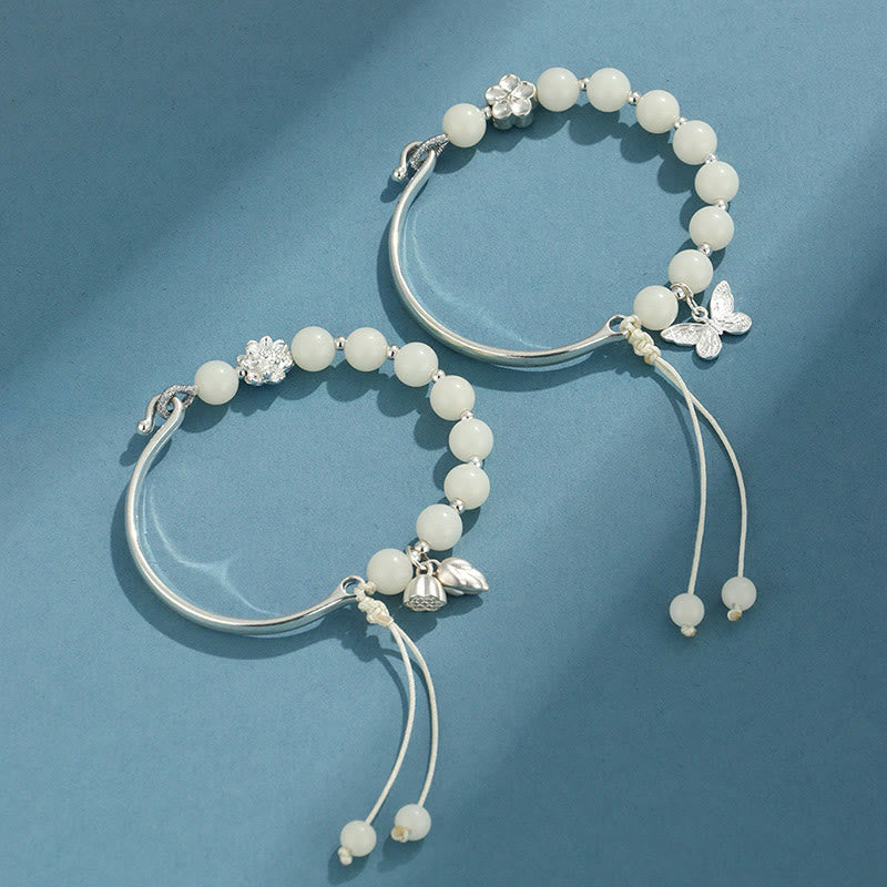 Bodhi Seed Butterfly Lotus Luck Wealth Bracelet Bangle