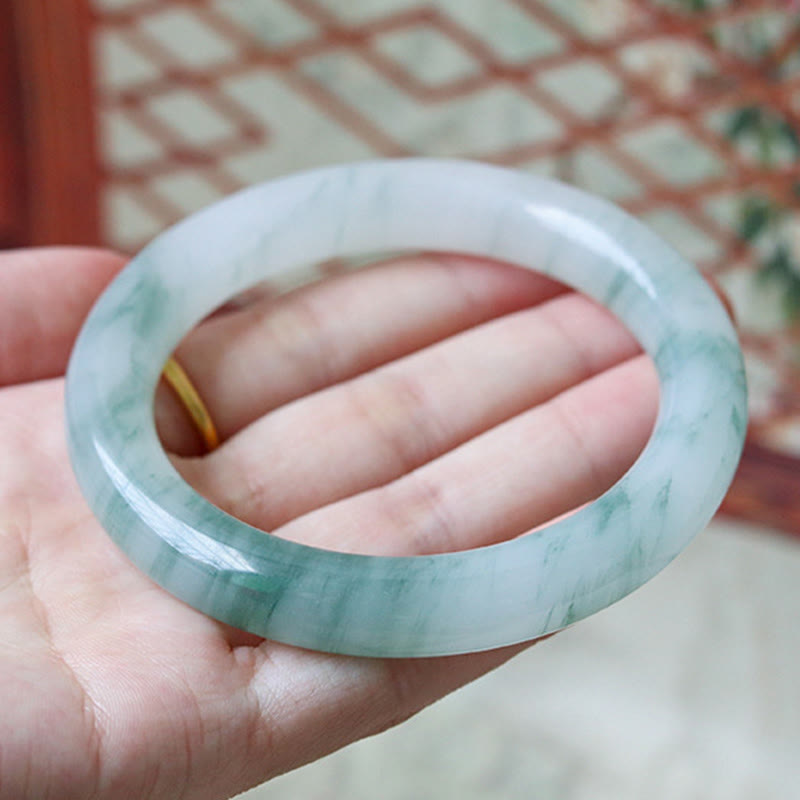 Natural Jade Luck Prosperity Bangle Bracelet