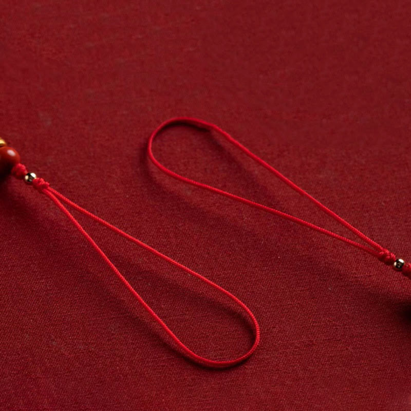 Koi Fish Cinnabar Attracting Wealth Wish Ruyi Charm Luck Phone Hanging Decoration
