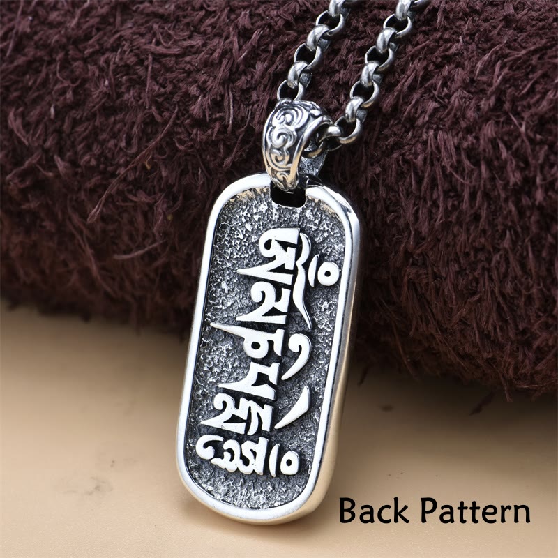 925 Sterling Silver Zakiram Goddess of Wealth Om Mani Padme Hum Peace Necklace Pendant