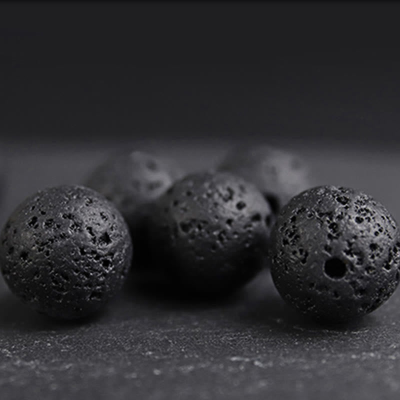 Lava Rock Ebony Wood Tiger Eye Healing Bracelet