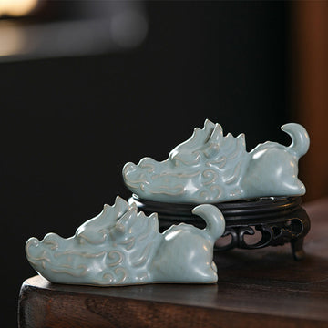 Year Of The Dragon Luck Ceramic Tea Pet Home Figurine Decoration