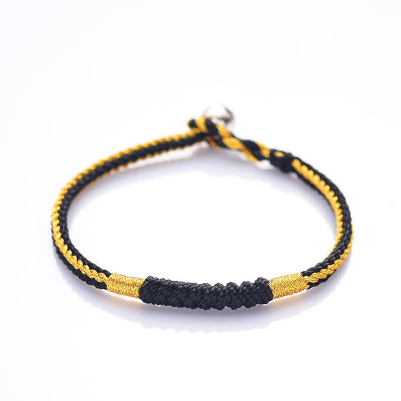 Handmade Tibetan Braided Red and Black String Minimalist Bracelet