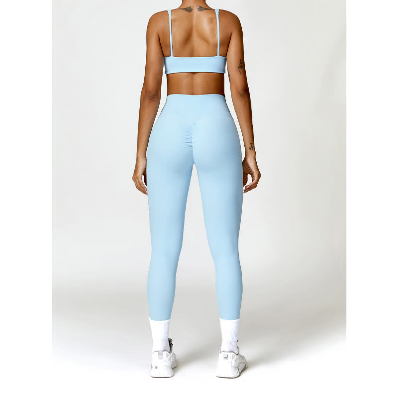 Breathable Stretch Backless Yoga Meditation 2-Piece Outfit