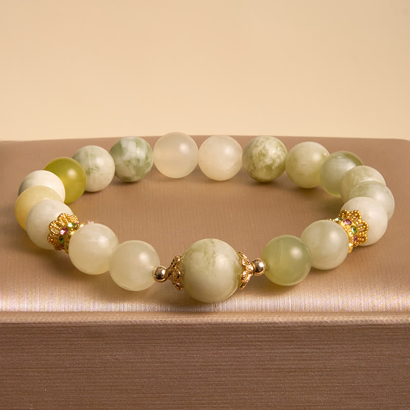 Green Grape Color Jade Abundance Bracelet