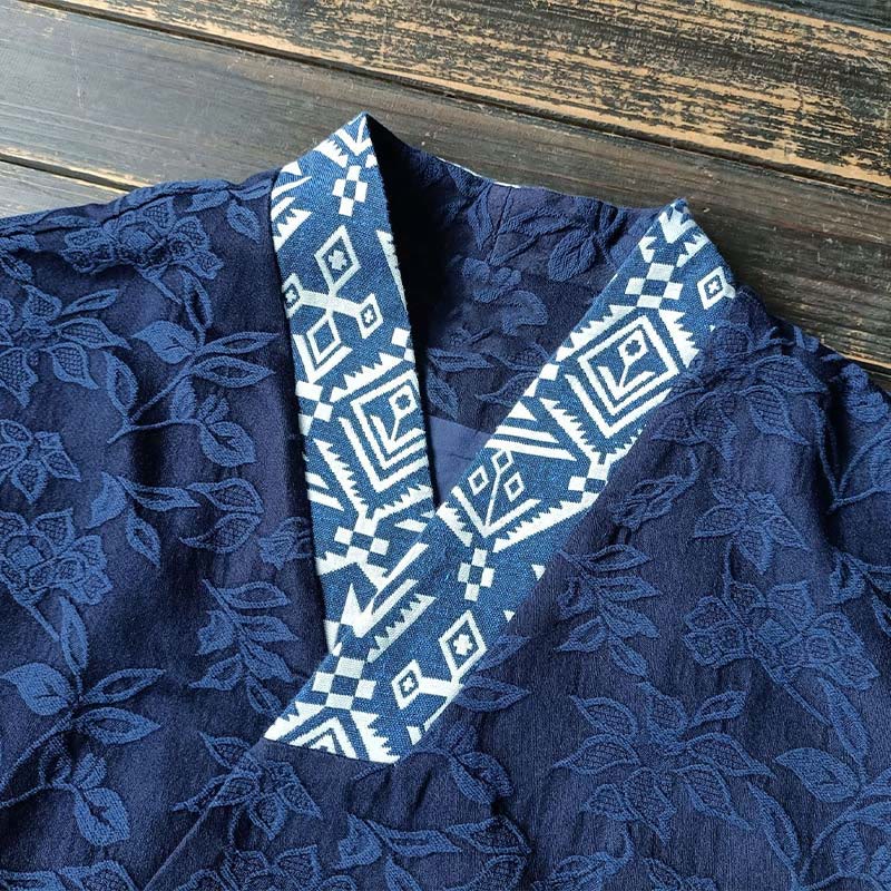 Cotton Jacquard V-Neck Mindful Meditation Jacket