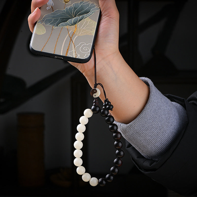 Ebony YinYang Protection Bracelet Decoration