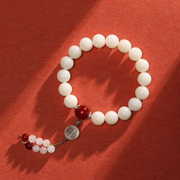 Bodhi Seed and Gemstone Meditation Wrist Mala Bracelet