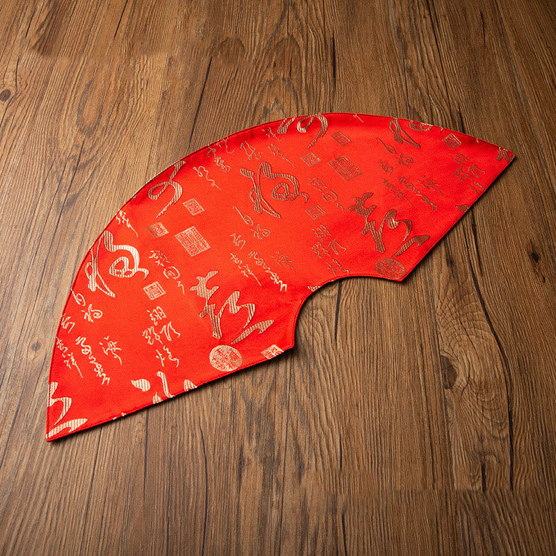 Vintage Sea Wave Bamboo Plum Blossom Embroidered Cup Mat Pad Tea Cup Coaster Kung Fu Tea Mat