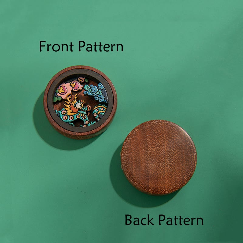 Year Of The Dragon Hand Painted Chinese Zodiac Rosewood Carved Calm Key Chain (Extra 35% Off | USE CODE: FS35)