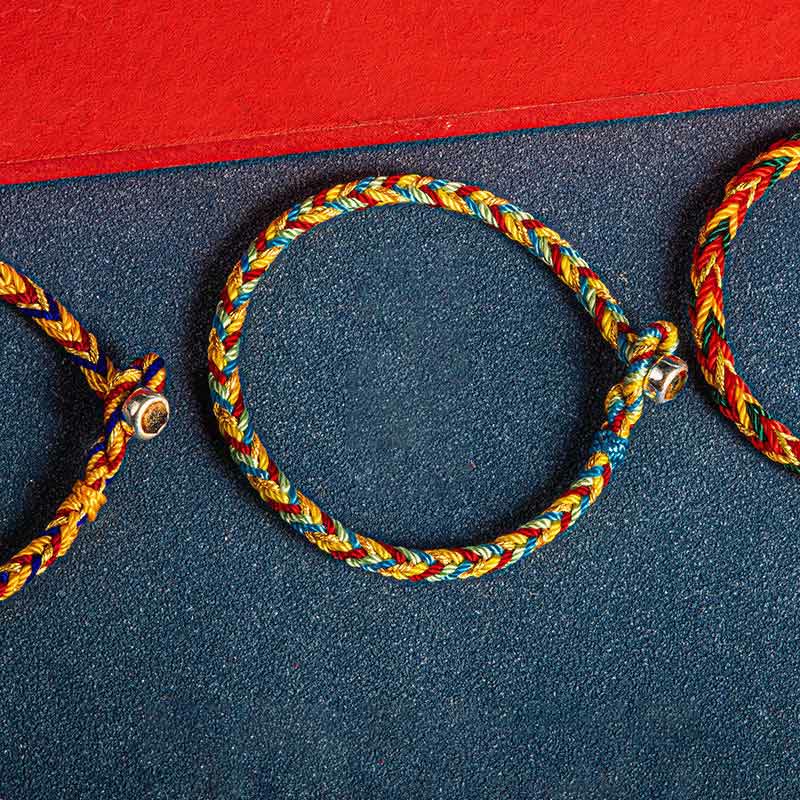 "May you be safe and sound all year round" Lucky Multicolored Bracelet