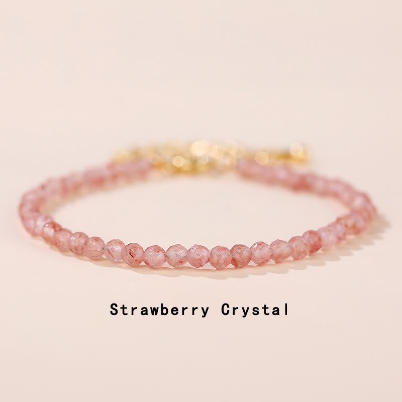 Minimalist Natural Gemstone Energy Chain Bracelet - Adjustable Crystal Anchor