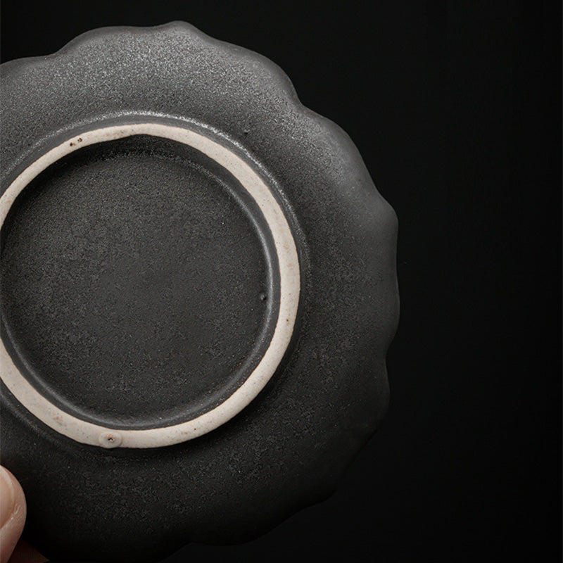 Vintage Lotus Flower Ceramic Cup Mat Pad Tea Cup Coaster Kung Fu Tea Mat