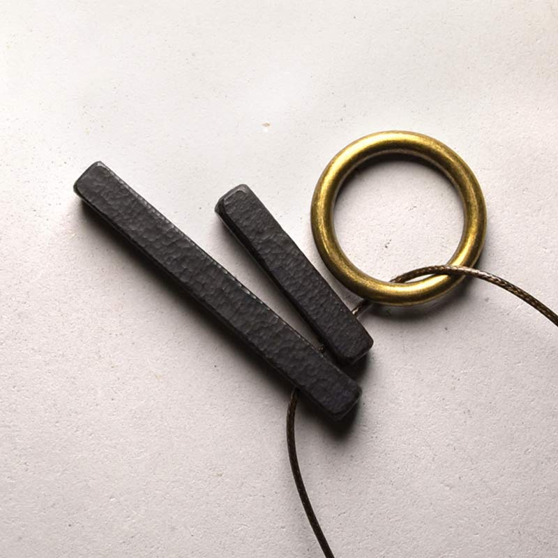 Zen Circle Ebony Wood Enlightenment Necklace Pendant