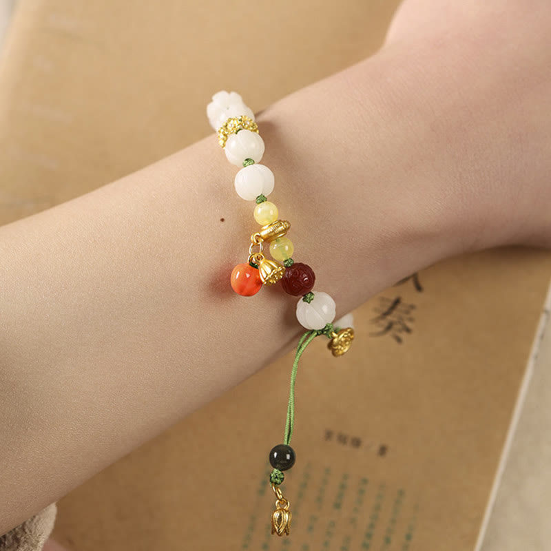 Natural Bodhi Seed Sculptural Bead Bracelet