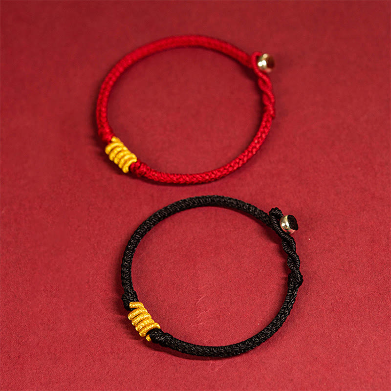 Handcrafted Vajra Knot Red String Braided Cord Bracelet
