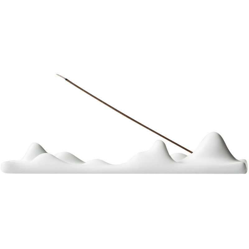 Mountain Cloud Incense Burner for Meditation & Balance - White & Green Styles