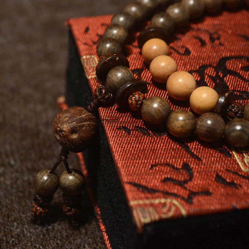 Tibetan Aromatic Sandalwood Multi-Wrap 108 Beads Meditation Mala Bracelet