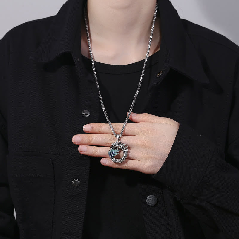 Tibetan Copper Dragon Strength Necklace