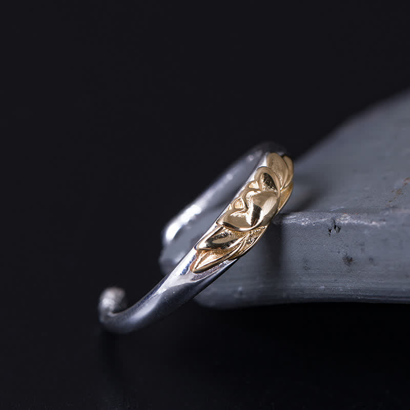 Handmade 925 Sterling Silver Lotus Flower Adjustable Ring