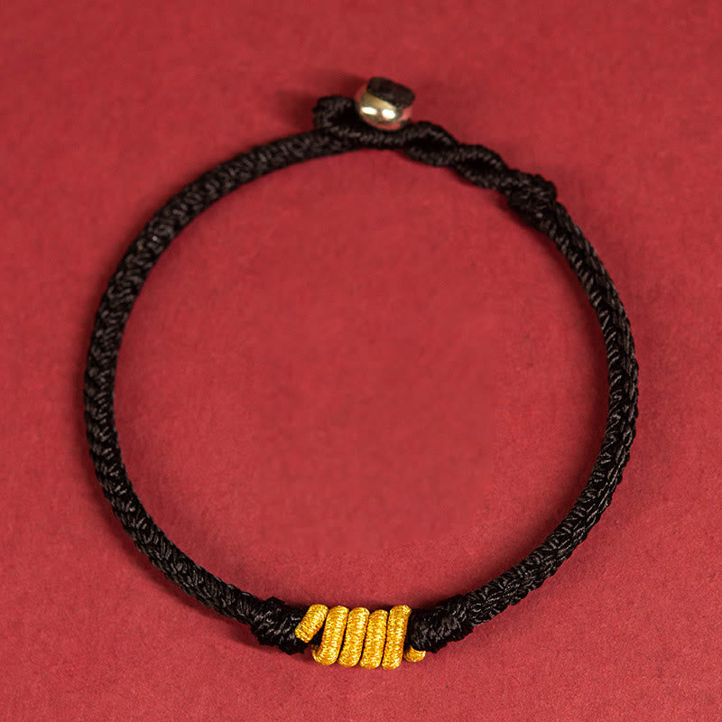 Handcrafted Vajra Knot Red String Braided Cord Bracelet
