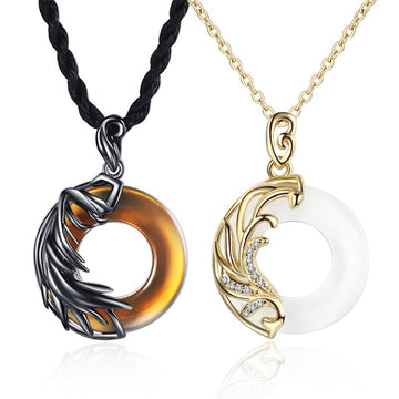 Handmade Round Obsidian and Chalcedony Copper Meditation Pendant Necklace