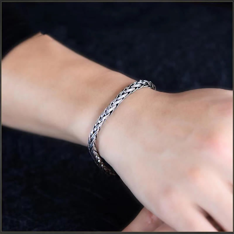 Vintage Dragon Keel Braided Twisted Design Wealth Buckle Bracelet