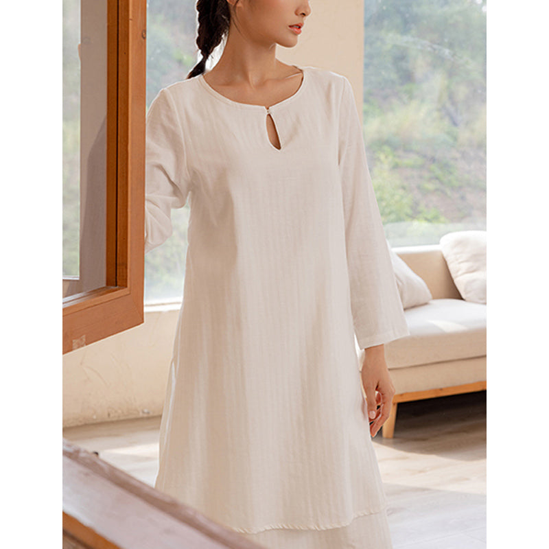2Pcs Simple Design Tai Chi Meditation Yoga Clothing Top Pants Women's Set