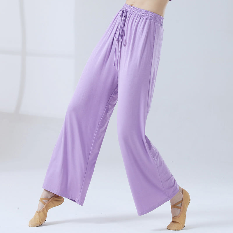 Soft Modal Flowing Wide-Leg Yoga Meditation Pants