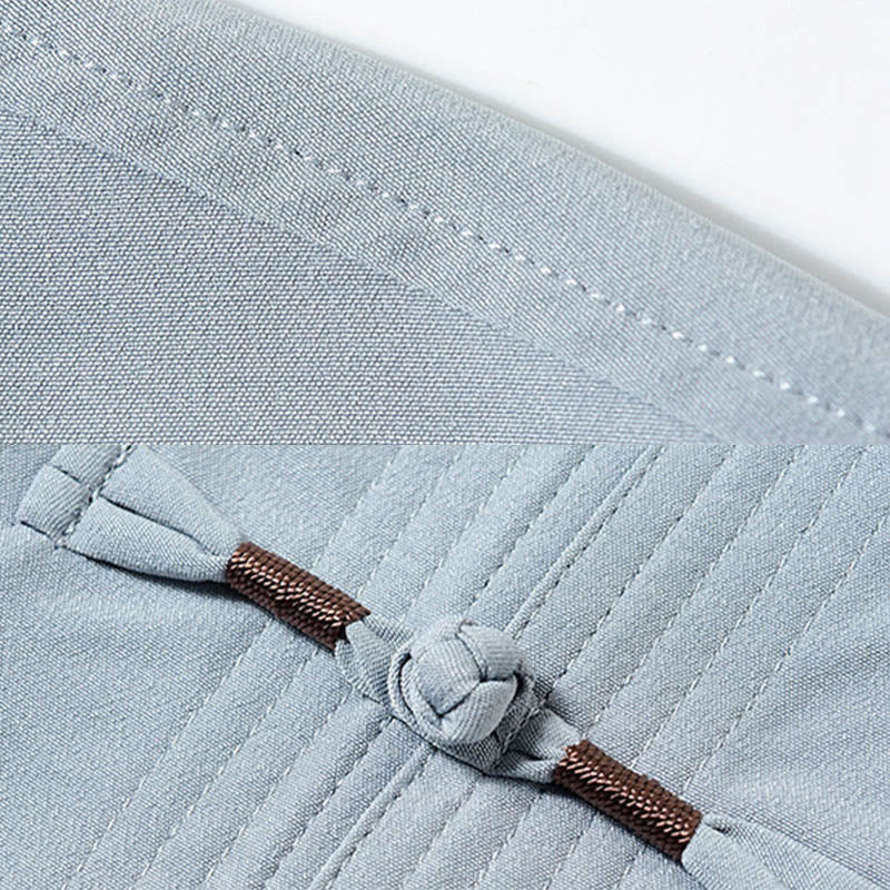 Cotton Linen Embroidered Frog-Button Mindful Meditation Set