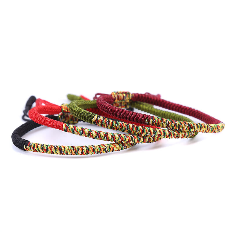 Tibetan Handmade Multicolor King Kong Knot Luck Strength Braided Bracelet