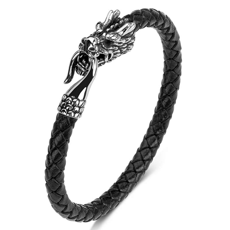 Dragon Titanium Steel Protection Luck Bracelet