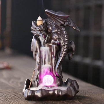 Nordic Dragon Ceramic Backflow Smoke Fountain Sandalwood Incense Burner