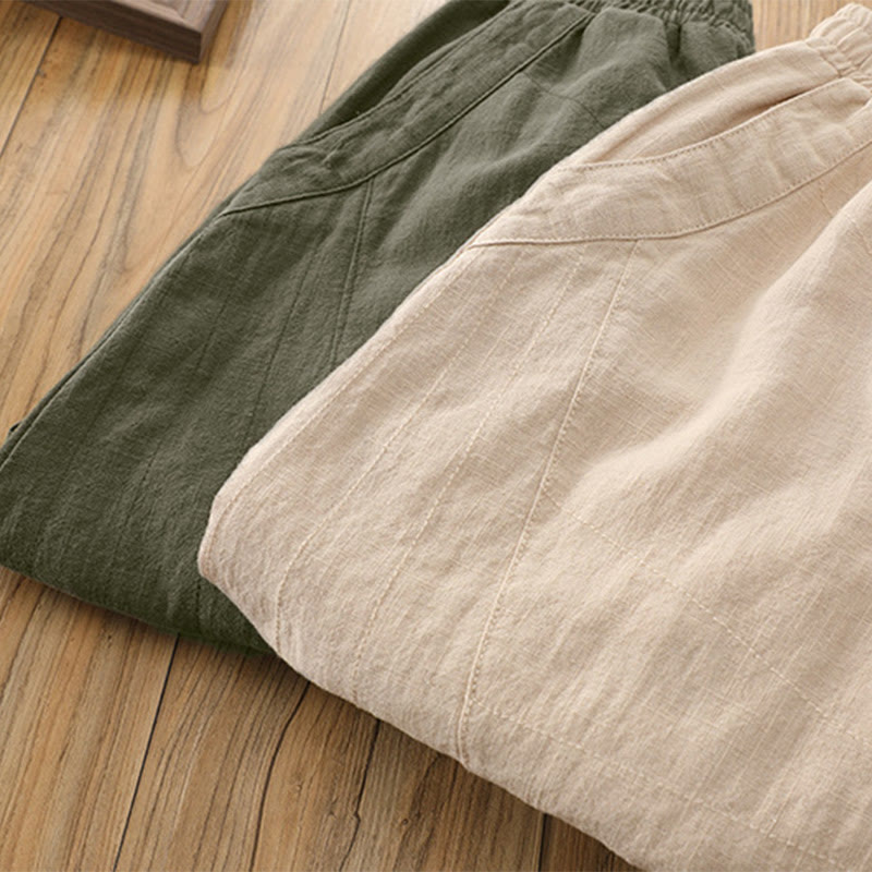 Solid Color Loose Yoga Harem Pants With Pockets