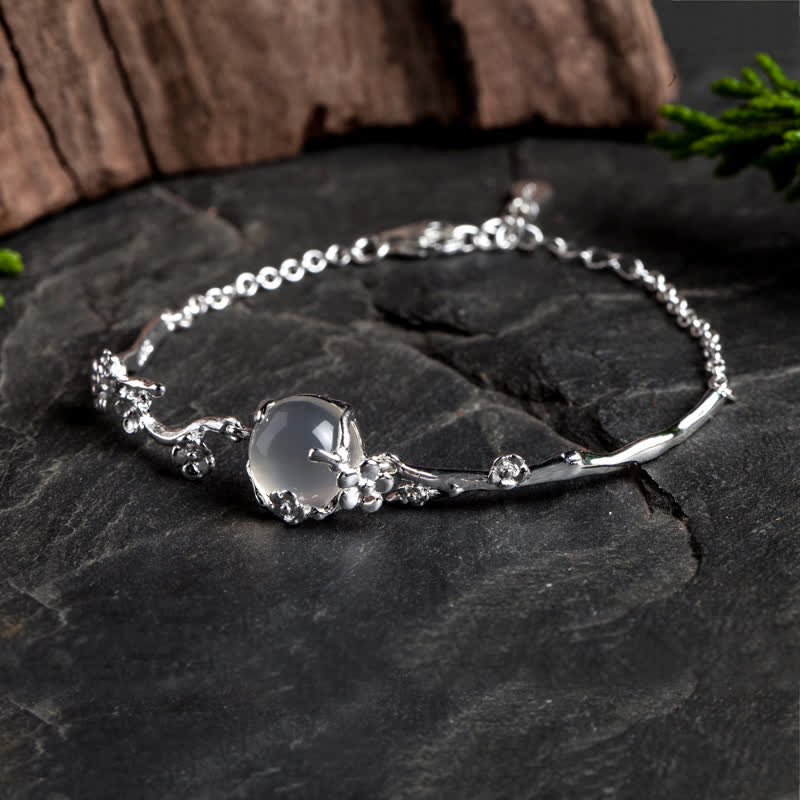 Plum Blossom Chalcedony Positive Bracelet