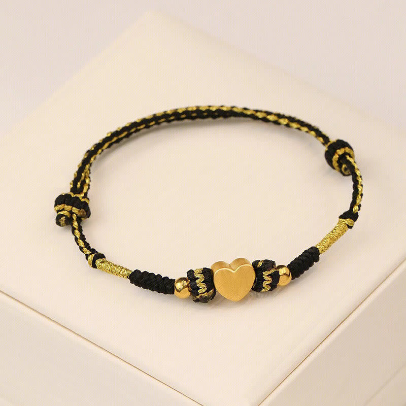 Tibet Handmade Love Heart King Kong Knot Luck Braided Bracelet