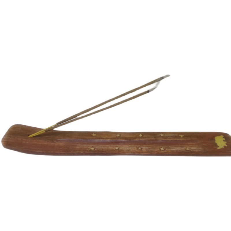 Handmade Wood Incense Burner Decoration (Random Type)