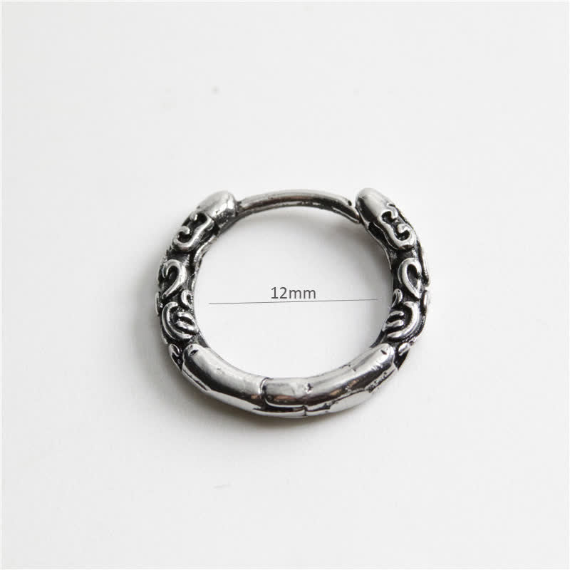 Viking Celtic Hoop Titanium Steel Balance Earrings