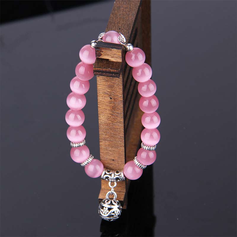 Handmade Tibetan Cat's Eye Chrysoberyl Natural Gemstone Bracelet