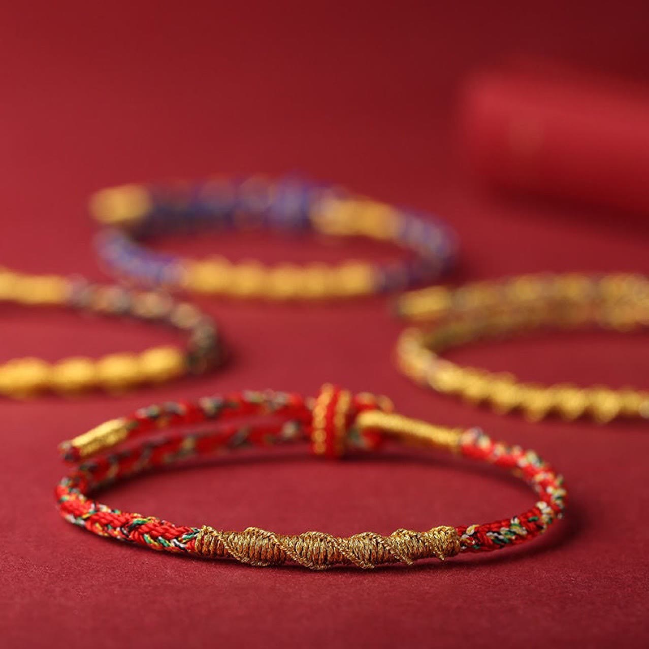 Handmade Chinese Zodiac Natal Buddha Protection Strength Braided String Bracelet