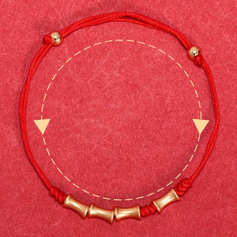 925 Sterling Silver Bamboo Design Protection Luck Braided Bracelet