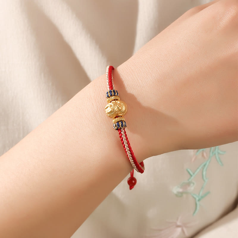925 Sterling Silver Baby Dragon Luck Strength Handmade Braided Bracelet