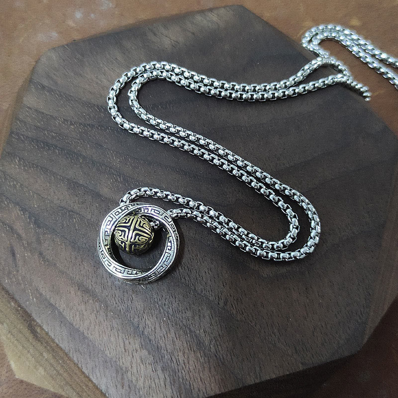 Mobius Lucky Bead Copper Wealth Necklace Pendant