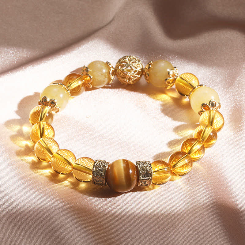 Handmade Natural Citrine Beaded Energy Bracelet
