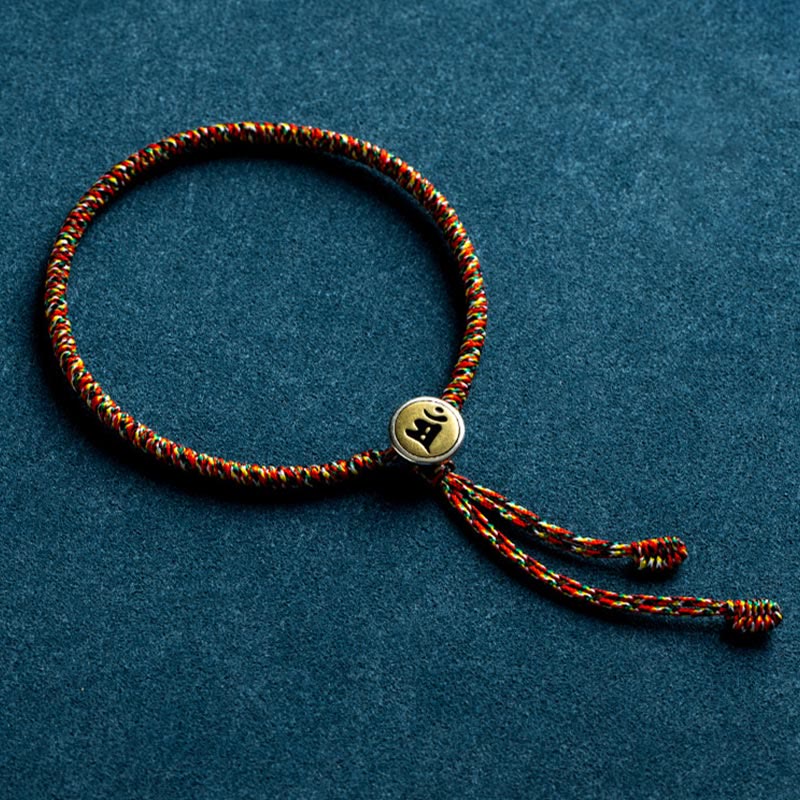 Handmade 925 Sterling Silver & Cinnabar Zodiac Guardian Buddha Red String Bracelet