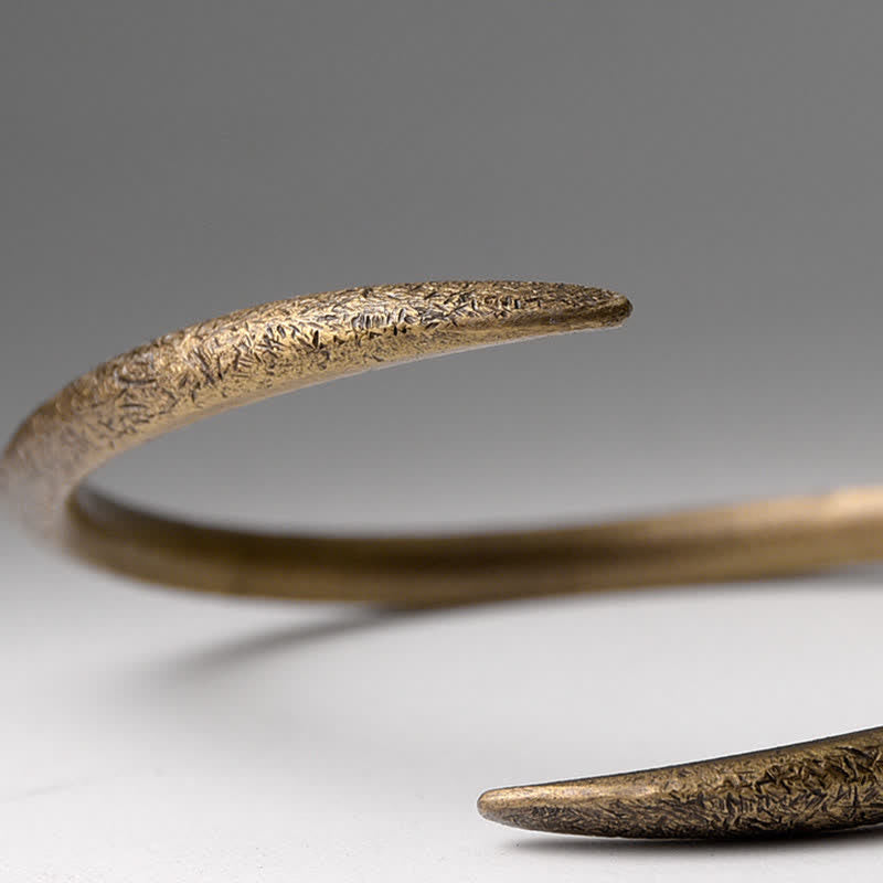 Minimalist Brass and Copper Adjustable Open Cuff Bangle Bracelet
